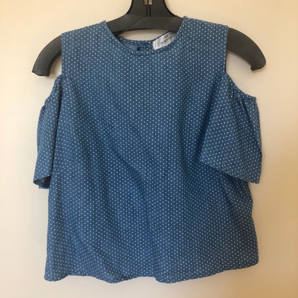 Urban Outfitters | Oh My Love chambray dot top